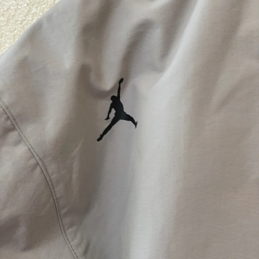 Jordan 23 Engineered Pullover Jacket‎ Gray Nylon Side Zip Pocket Mens
